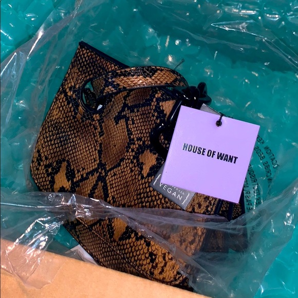 Snake Print Shoulder Bag - Picture 1 of 7